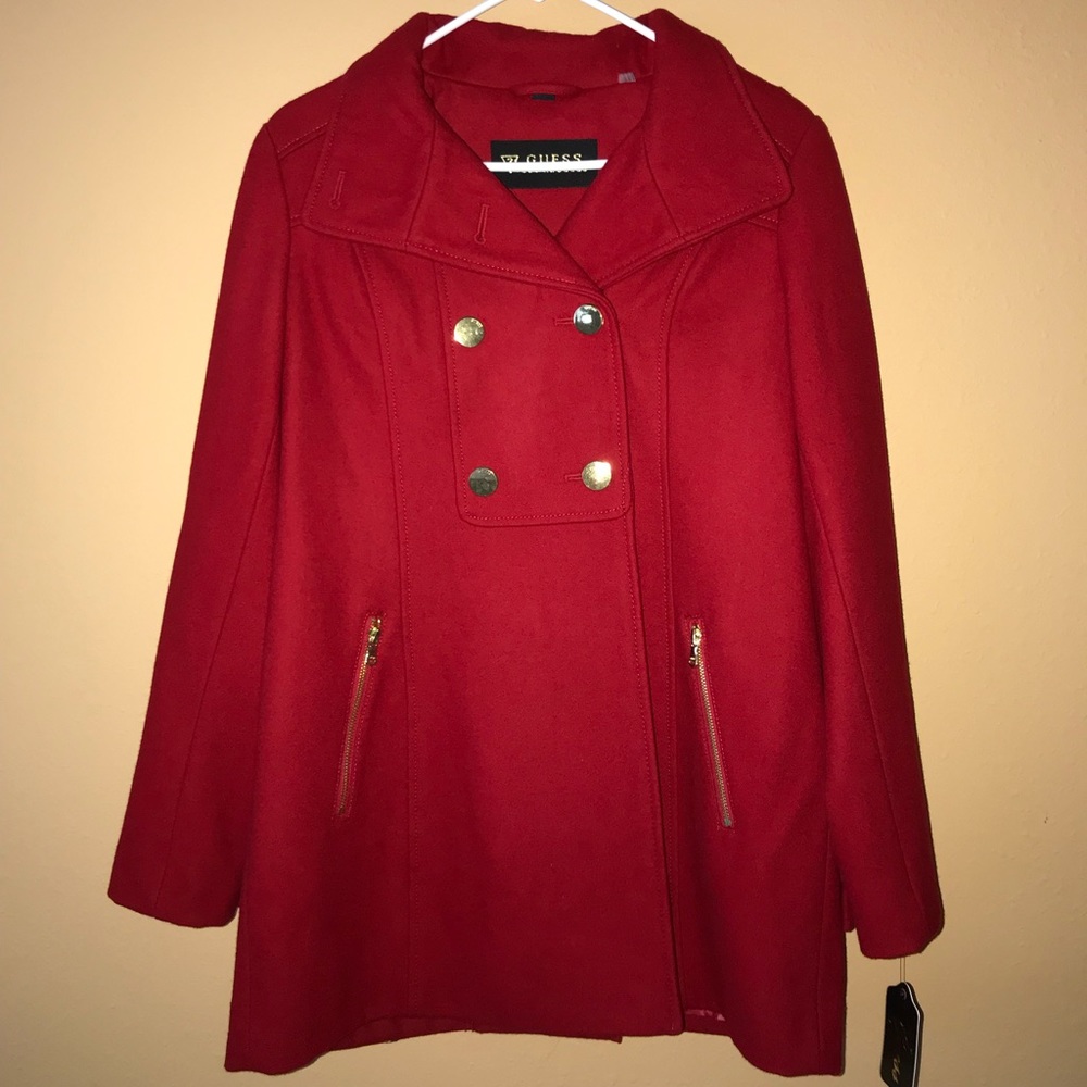 Guess Los Angeles Women’s Red Peacoat in Small